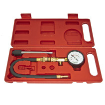 Компрессометр бензинового двигателя ER-86305 (0-21Bar, М14, М18 + жесткий прижимной адаптер-переходник) 3пр., в кейсе ЭВРИКА /1/20