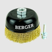 Cup-shaped cord brush (latuned steel 0.3 mm, diameter 125 mm, nut M14 + shank 6 mm) BERGER BG1742