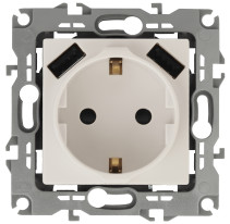 Розетка ЭРА Elegance 14-4109-02 2P+E 16A-250В штор. с 2xUSB 5В-3А слоновая кость