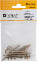 Yellow-massaged universal screws 4 x 50 (packing 12 pcs.)