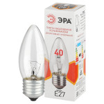 Incandescent lamp ERA B-40-E27-230-CL 40W 230V candle transparent color box E27