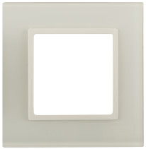14-5101-02 ЭРА Рамка на 1 пост, стекло, Эра Elegance, сл.кость+сл.к