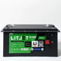 Lithium battery traction LITJET GREEN LiFePO4 36V 150Ah 5760Wh BT IP67 BMS 150A