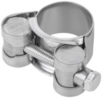 Хомут обжимной силовой шарнирный, нерж.сталь 20-22 мм