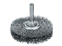 Щетка цилиндрическая гофрированная, Д30 мм, ширина 9 мм, хвостовик 6 мм, стальная гофрированная проволока STA 0,30 мм