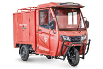 Cargo electric tricycle Rutrike CARGO Cabin Dual, red