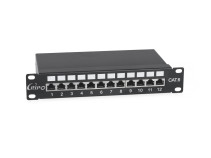 Патч-панель Ripo 10", установочный размер 236 мм, 12 портов RJ-45 полностью экранированная