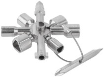 Universal key for electrical cabinets 10-in-1, double-sided CrV bit PH2/SL7