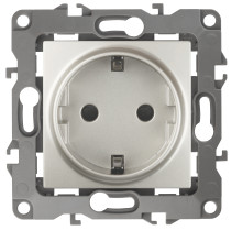 Розетка ЭРА Серия 12 12-2102-15 2P+E Schuko со шторками 16A-250В IP20 перламутр