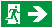 Пиктограмма ЭРА INFO-SSA-128 бэклит 259x128мм Человек-стрелка зеленая SSA-103