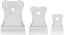 Spatulas, soft plastic, 40/60/80 mm, set of 3 pcs., transparent