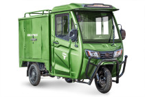 Cargo electric tricycle Rutrike CARGO Cabin Dual, green