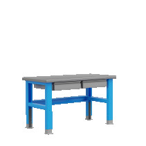 Industrial Metal Table 1500 mm PLC (RAL5015 and RAL7037) 115002