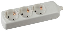 Block ERA K-3e 3 sockets with earthing white