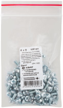 A semi-cylindrical screw. a head with a full thread of pins. DIN 7985 4x8 (packing 100 pcs)