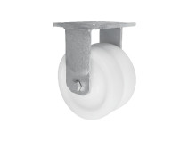 Колесная опора д.150 мм неповоротная сдвоенная большегрузная литой полиамид
