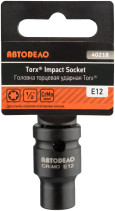 Головка торцевая ударная TORX E12 (DR1/2"; L-38мм) АвтоDело 40218