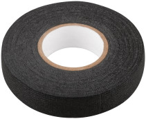 Лента тканевая на флисовой основе (ПЭТ) 19 мм х 0,3 мм х 15 м (черная)