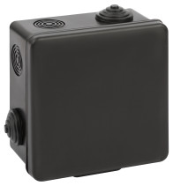 Soldering box ERA KOR-100-100-50- 8g-B open installation black 100x100x50mm with 8 vx hermetic leads. IP54