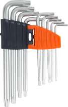 Keys "asterisks" 9 pcs. CrV T10-T50, long, in a plastic holder, Professional