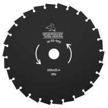 Trimmer disc 255 x 25.4 x 26 without soldering, with plastic coating, 25.4x22mm, Cheglock (50)