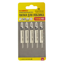 Jigsaw file for laminate, T101AO HCS, 75x50mm, curved clean cut, pitch 1.4mm, pack of 5 pcs, Black