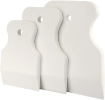 Set of rubber spatulas (60/80/100mm) (white) BERIL