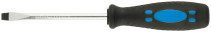 Screwdriver "Standard", CrV steel, rubberized black and blue handle 6x100 mm SL