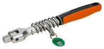 1/4" Handle with hinge with safety spring, 256 mm