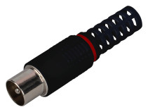 ERA R-TV05 Connector-1 TV Plug without soldering Black package 1 pc