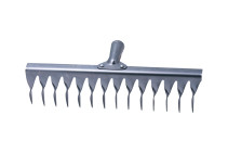 Riveted rake with twisted tooth GC-8 b/h stainless steel 2.0 mm