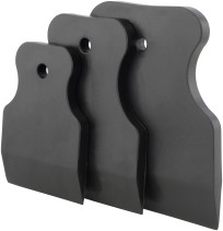 Set of rubber spatulas (60/80/100mm)(black) BERIL