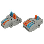 ERA terminal NO-225-457 pass-through branching 222-4124 with 2/4 pole levers 0.08-2.5/4 mm2 package of 1 piece