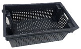 Ящик для хранения овощей черный, 60х40х20 40 кг, вес ящика 1,9 кг