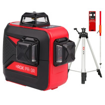 Kit: RGK PR-3R Laser Level + Tripod Rack Receiver