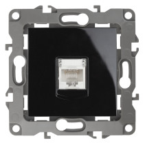 Розетка ЭРА Серия 12 12-3107-06 информационная RJ45 IP20 чёрный