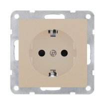 Socket with a/c, with blinds (champagne) LK80