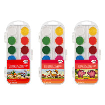 Watercolor Gamma "Cartoons" NEW, honey, 12 colors, without brush, plastic. package, European weight