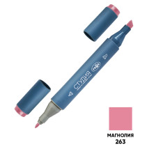 Маркер двусторонний для скетчинга Гамма "Студия", магнолия, корпус трехгранный, пулевид./клиновид. наконечники