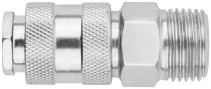 Quick-release adapter with 1/2" male thread shut-off valve