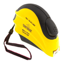 Рулетка, обрезиненный корпус, ABS пласт., серия "Спринт", автостоп, нейлон, 8м х 25мм, Чеглок
