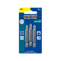 Screwdriver bit PRACTICE "Master" PH-1 x 50mm (3 pcs), blister