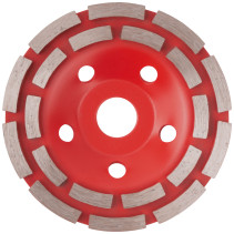 Диск алмазный шлифовальный, посадочный диаметр 22,2 мм, сегментный, двойной ряд 125 мм