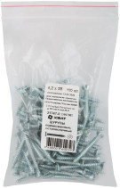 Шурупы оцинкованные, остроконечные DIN7982, 4,2 х 38 (фасовка 100 шт)