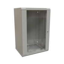 WRline WR-TW-1845-GP-RAL7035 Шкаф настенный 19-дюймовый (19"), 18U, 908x600х450мм, стеклянная дверь, цвет серый (RAL 7035) (разобранный)