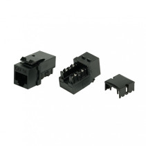 KJ9-8P8C-C5e-90-BK Keystone Jack Insert RJ-45(8P8C), Category 5e, black
