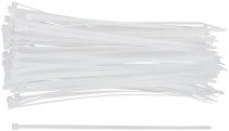 Хомуты нейлоновые для проводов, белые 100 шт., 3,6х200 мм