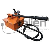 Manual hydraulic two-stage pump RNG-7080M (pressure gauge, 700 bar, 8.0 L, RVD 1.8 m) MALIEN