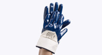 Partial nitrile coated oil and gas resistant gloves (MBS) with a protective cuff Quartz K 12 pairs, size 10(XL)