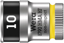 8790 HMA HF Zyklop Головка торцевая шестигранная, DR 1/4", с функцией фиксации крепежа, 10 x 23 мм